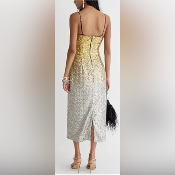 New JCrew Gwyneth ombré sequin slip dress - Picture 3 of 7